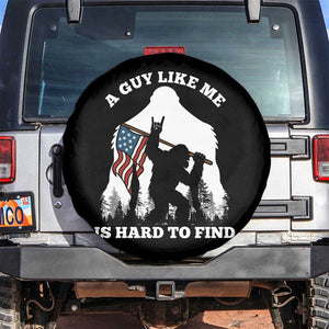 Bigfoot Patriotic American Flag Spare Tire Cover Funny Sasquatch A Guy Like Me Is Hard To Find TS14 No hole Black Print Your Wear