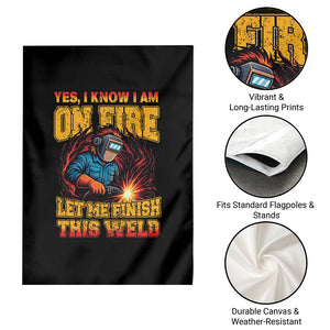 Funny Welding Bigfoot Garden Flag Cryptid Welder Sasquatch TS14 Print Your Wear