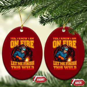 Funny Welding Bigfoot Ceramic Ornament Cryptid Welder Sasquatch TS14 Print Your Wear