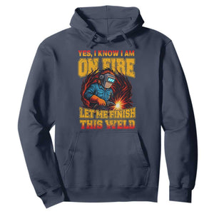 Funny Welding Bigfoot Hoodie Cryptid Welder Sasquatch TS14 Navy Print Your Wear