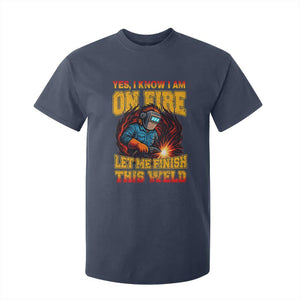 Funny Welding Bigfoot T Shirt For Kid Cryptid Welder Sasquatch TS14 Navy Print Your Wear