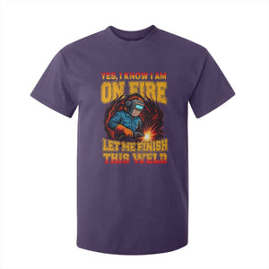 Funny Welding Bigfoot T Shirt For Kid Cryptid Welder Sasquatch TS14 Purple Print Your Wear