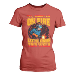 Funny Welding Bigfoot T Shirt For Women Cryptid Welder Sasquatch TS14 Red Print Your Wear