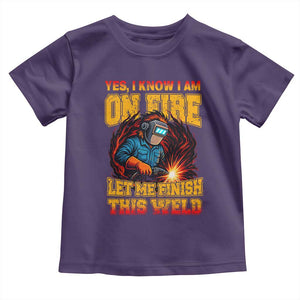 Funny Welding Bigfoot Toddler T Shirt Cryptid Welder Sasquatch TS14 Purple Print Your Wear