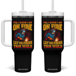 Funny Welding Bigfoot Tumbler With Handle Cryptid Welder Sasquatch TS14 One Size: 40 oz Black Print Your Wear