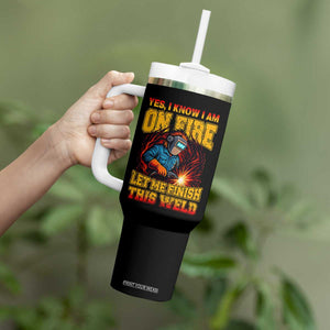 Funny Welding Bigfoot Tumbler With Handle Cryptid Welder Sasquatch TS14 Print Your Wear