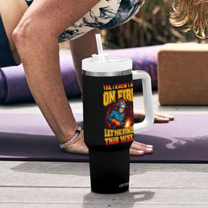 Funny Welding Bigfoot Tumbler With Handle Cryptid Welder Sasquatch TS14 Print Your Wear