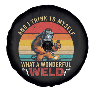 Funny Welding Bigfoot Spare Tire Cover And I Think To Myself What A Wonderful Weld TS14 Print Your Wear
