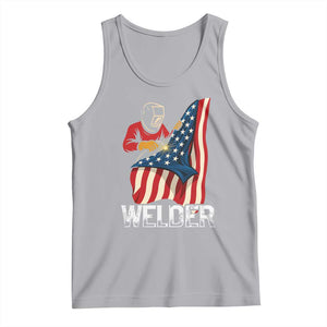 Welder Patriotic American Flag Tank Top TS14 Athletic Heather Print Your Wear