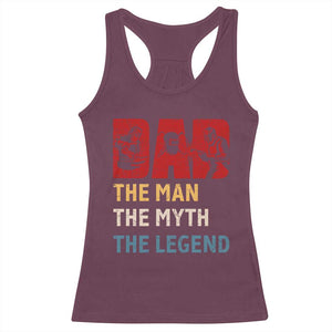 Dad The Man The Myth The Legend Racerback Tank Top Funny Welder Welding TS14 Maroon Print Your Wear