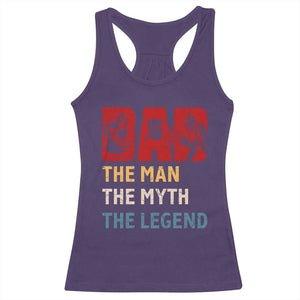 Dad The Man The Myth The Legend Racerback Tank Top Funny Welder Welding TS14 Purple Print Your Wear
