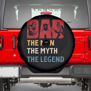 Dad The Man The Myth The Legend Spare Tire Cover Funny Welder Welding TS14 Black Print Your Wear