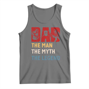 Dad The Man The Myth The Legend Tank Top Funny Welder Welding TS14 Black Heather Print Your Wear