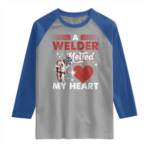 Funny Welding Welder Wife Girlfriend Raglan Shirt TS14 Sport Gray Royal Print Your Wear