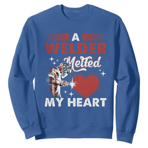 Funny Welding Welder Wife Girlfriend Sweatshirt TS14 Royal Blue Print Your Wear