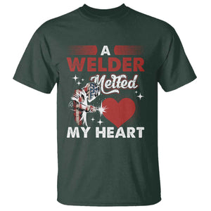 Funny Welding Welder Wife Girlfriend T Shirt TS14 Dark Forest Green Print Your Wear
