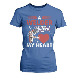 Funny Welding Welder Wife Girlfriend T Shirt For Women TS14 Royal Blue Print Your Wear