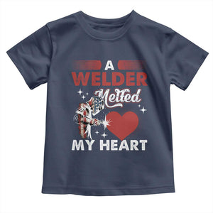 Funny Welding Welder Wife Girlfriend Toddler T Shirt TS14 Navy Print Your Wear