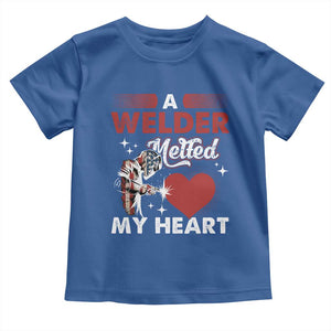 Funny Welding Welder Wife Girlfriend Toddler T Shirt TS14 Royal Blue Print Your Wear