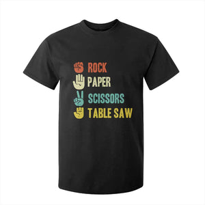 Funny Woodworker T Shirt For Kid Rock Paper Scissors Table Saw TS14 Black Print Your Wear