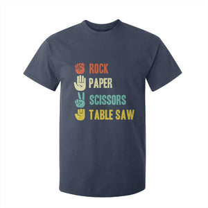 Funny Woodworker T Shirt For Kid Rock Paper Scissors Table Saw TS14 Navy Print Your Wear