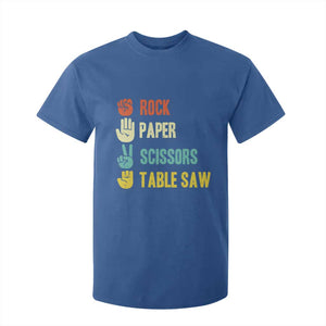 Funny Woodworker T Shirt For Kid Rock Paper Scissors Table Saw TS14 Royal Blue Print Your Wear