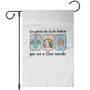 Nativity Scene Christian Christmas Garden Flag Feliz Navidad TS14 White Print Your Wear