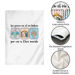 Nativity Scene Christian Christmas Garden Flag Feliz Navidad TS14 Print Your Wear