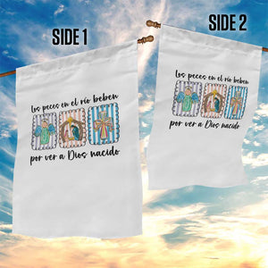 Nativity Scene Christian Christmas Garden Flag Feliz Navidad TS14 Print Your Wear