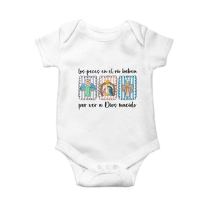 Nativity Scene Christian Christmas Baby Onesie Feliz Navidad TS14 White Print Your Wear