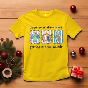 Nativity Scene Christian Christmas T Shirt Feliz Navidad TS14 Daisy Print Your Wear