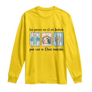 Nativity Scene Christian Christmas Long Sleeve Shirt Feliz Navidad TS14 Daisy Print Your Wear