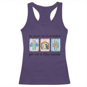 Nativity Scene Christian Christmas Racerback Tank Top Feliz Navidad TS14 Purple Print Your Wear