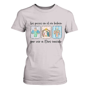 Nativity Scene Christian Christmas T Shirt For Women Feliz Navidad TS14 Ice Gray Print Your Wear