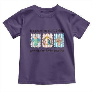 Nativity Scene Christian Christmas Toddler T Shirt Feliz Navidad TS14 Purple Print Your Wear