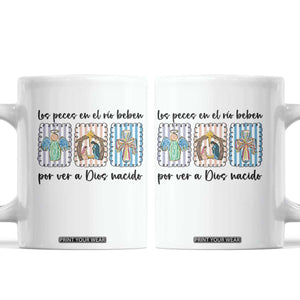 Nativity Scene Christian Christmas Coffee Mug Feliz Navidad TS14 White Print Your Wear