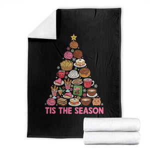 Tis The Season Mexican Christmas Throw Blanket TS14 Black Print Your Wear