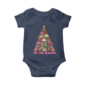 Tis The Season Mexican Christmas Baby Onesie TS14 Navy Print Your Wear