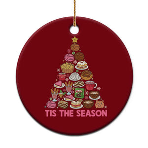 Tis The Season Mexican Christmas Ceramic Ornament TS14 1pc Red Print Your Wear