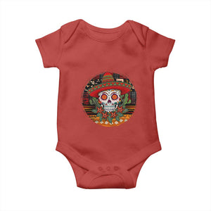 Sugar Skull Mexican Christmas Baby Onesie TS14 Red Print Your Wear