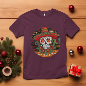Sugar Skull Mexican Christmas T Shirt TS14 Maroon Print Your Wear