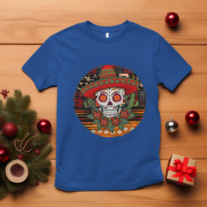 Sugar Skull Mexican Christmas T Shirt TS14 Royal Blue Print Your Wear