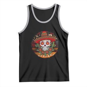 Sugar Skull Mexican Christmas Tank Top TS14 Black Athletic Heather Print Your Wear