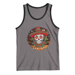 Sugar Skull Mexican Christmas Tank Top TS14 Deep Heather Black Print Your Wear