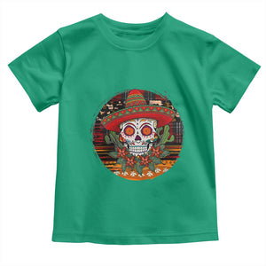 Sugar Skull Mexican Christmas Toddler T Shirt TS14 Irish Green Print Your Wear