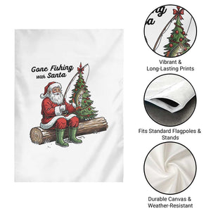 Santa Fishing Chritsmas Garden Flag Funny Fisherman Xmas TS14 Print Your Wear