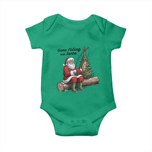 Santa Fishing Chritsmas Baby Onesie Funny Fisherman Xmas TS14 Irish Green Print Your Wear