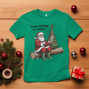 Santa Fishing Chritsmas T Shirt Funny Fisherman Xmas TS14 Irish Green Print Your Wear