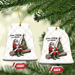 Santa Fishing Chritsmas Ceramic Ornament Funny Fisherman Xmas TS14 Print Your Wear