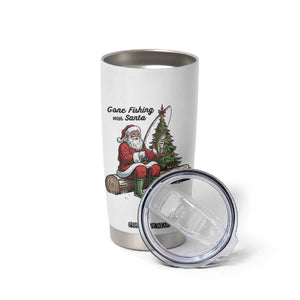 Santa Fishing Chritsmas Tumbler Cup Funny Fisherman Xmas TS14 Print Your Wear